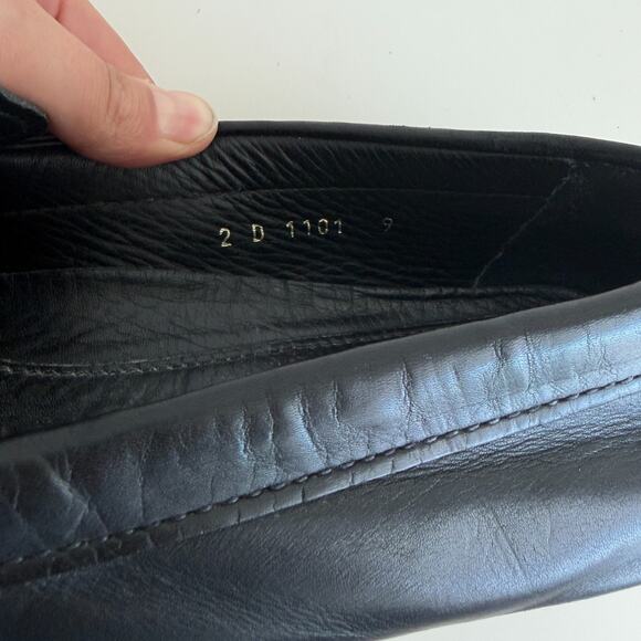 Prada Loafers Men 9 Black Leather Moccasins Driver Slip On Dress Shoe Italy Made - Picture 10 of 12